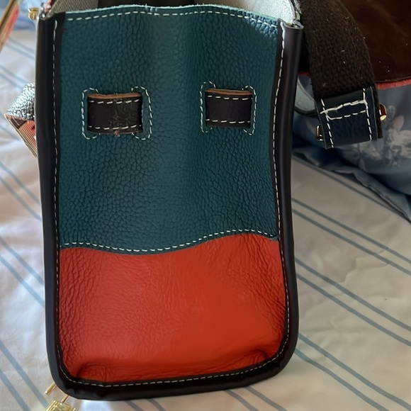 CHAOS by Elsie Rainbow Color Leather Satchel - Picture 7 of 10